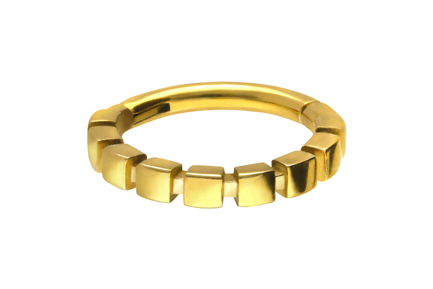 Chirurgenstahl Segmentring Clicker Piercing BLOCK-DESIGN